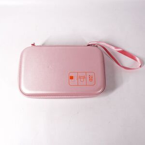 Nintendo 3DS Game System Protective Case Storage Container Zipper Box Rose Pink